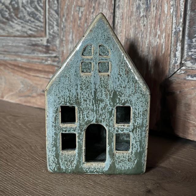 Theelicht huisje groen. afbeelding 2